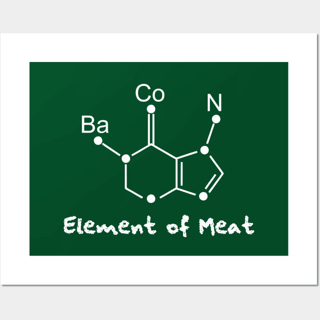 chemical formula for bacon Wall Art by Typography Dose